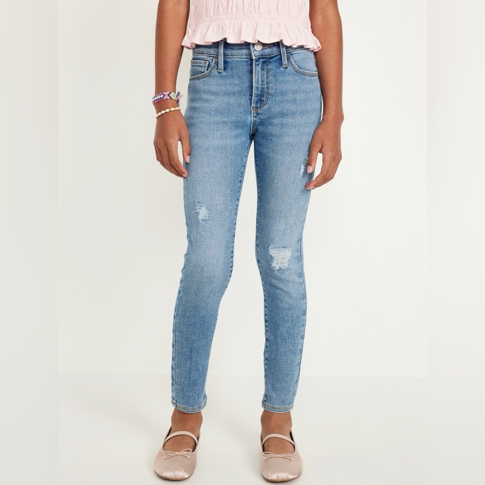 Old Navy High-Waisted Rockstar 360° Stretch
Ripped Jeggings (18 Girls) NWT